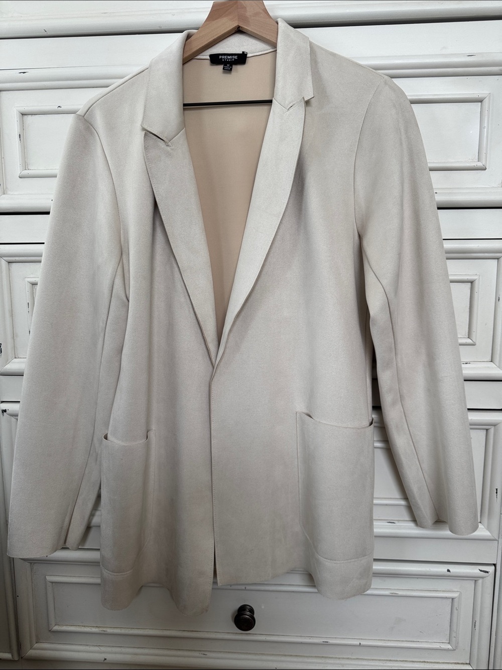 Premise Beige Open-Front Blazer